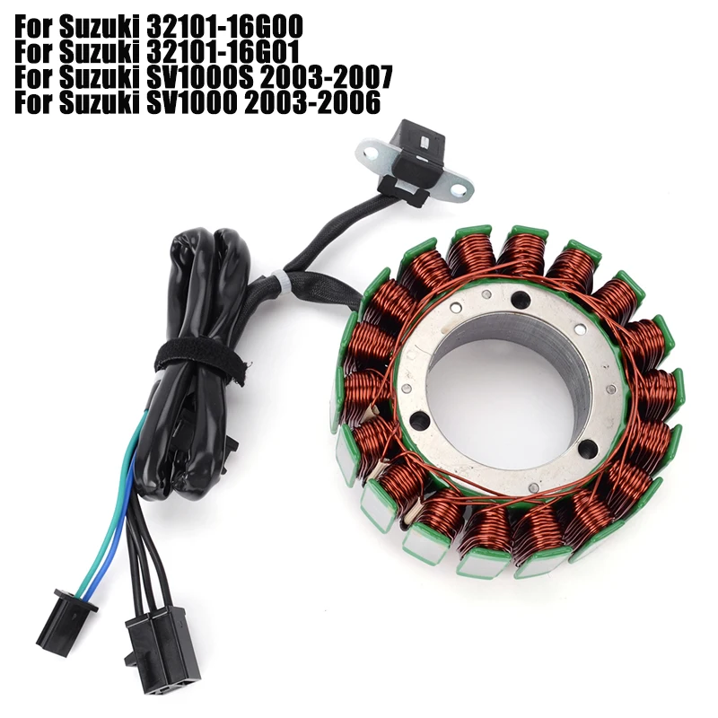 

Generator Magneto Stator Coil For Suzuki SV1000S SV1000 SV 1000 1000S 2003 2004 2005 2006 32101-16G01 32101-16G00