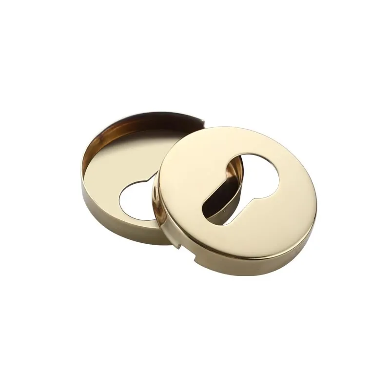 Couvercle de cylindre de serrure ovale rond en acier inoxydable 304, couvercle de trou de serrure noir or argent, accessoires de porte antivol pour cylindre de 32mm