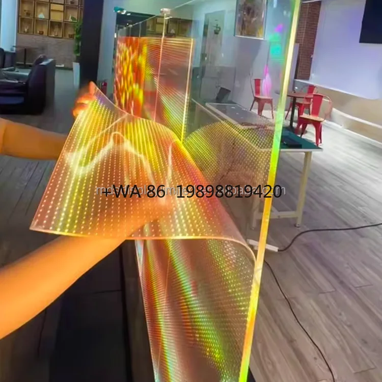 

Mds Crystal Transparent LED Panel P5 Flexible Window Display Advertising Screen for Exhibition Shows LED Transparent Film Screen