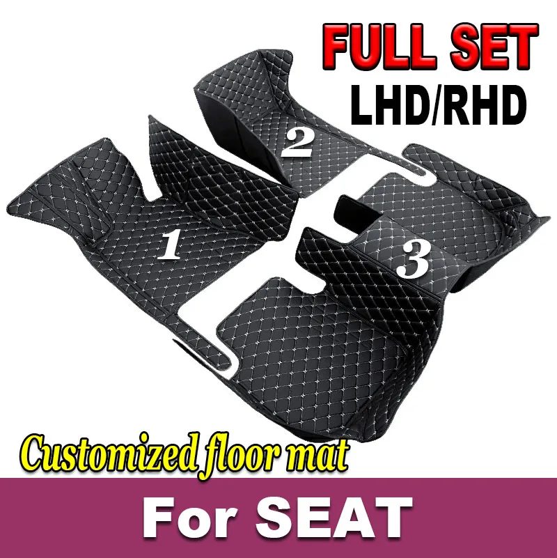 Car Floor Mats For SEAT Ateca Arona ibiza Leon Toledo Leon ST CUPRA Alhambra Exeo Car Accessories