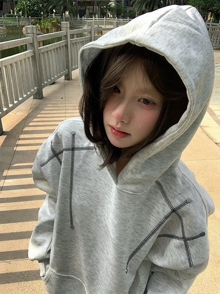 

Красная мужская толстовка-худи из плотного материала, модный американский бренд в стиле High Street, красная парная куртка из премиального хлопка и полиэстера, зимняя коллекция.