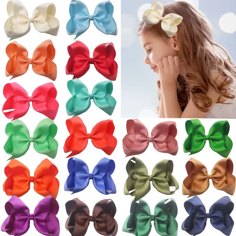 

20PCS 6Inch Hair Bows Clips Large Grosgrain Ribbon Alligator Clips Hair Accessories for Girls Toddler Kids Children Teens