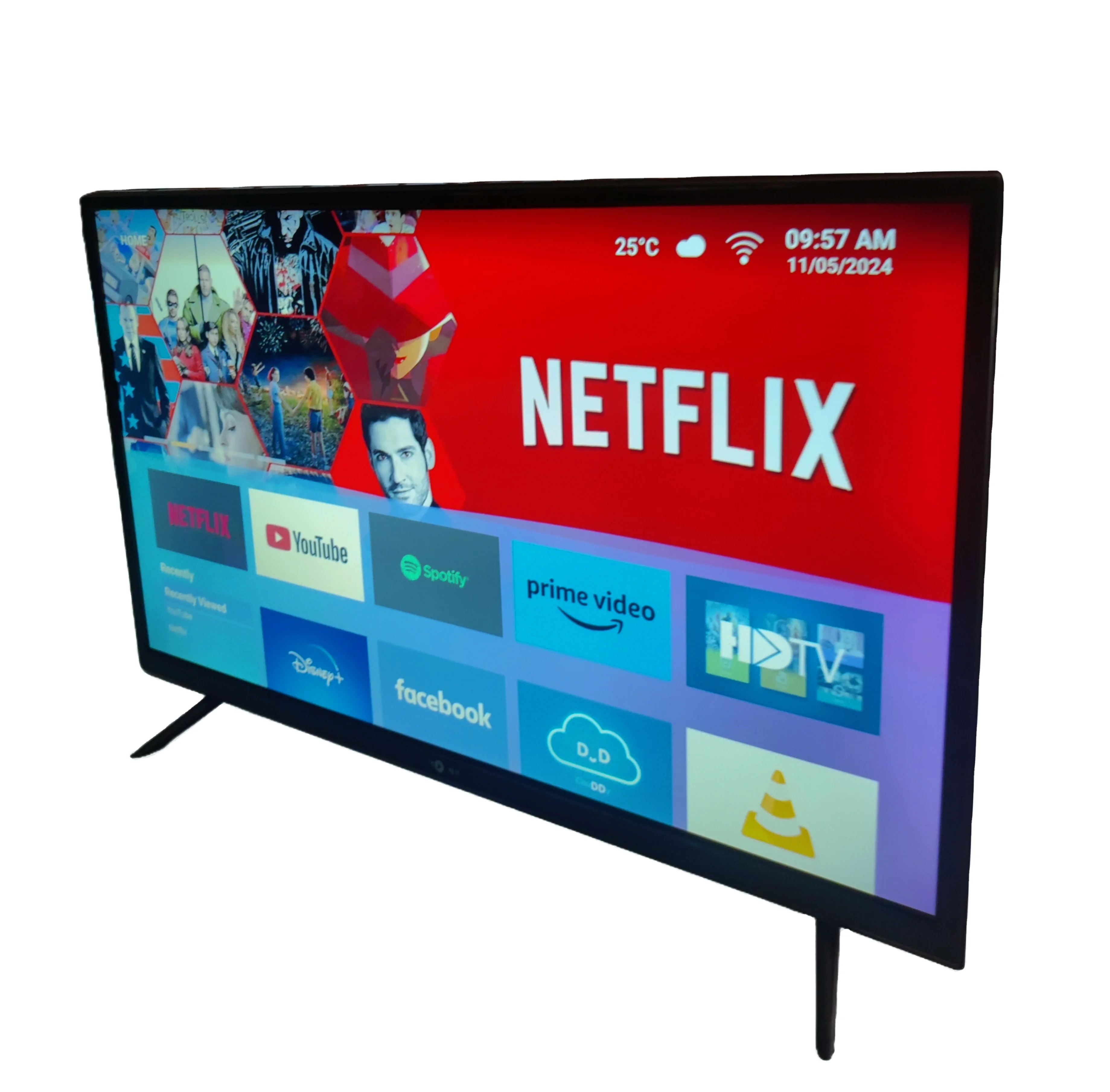 Tamaño vendedor caliente 32 televisor de 43 pulgadas televisor 43 50 TV LED de 65 pulgadas con Android WiFi TV inteligente de 75 pulgadas