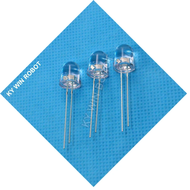10szt/lot F8 8mm Szybka/Slowiańska Lampa błyskowa RGB Czerwona Zielona Niebieska Tęczowa Wielokolorowa Dioda Świetlna Okrągła LED Pełnokolorowy Zestaw DIY — zdjęcie 4