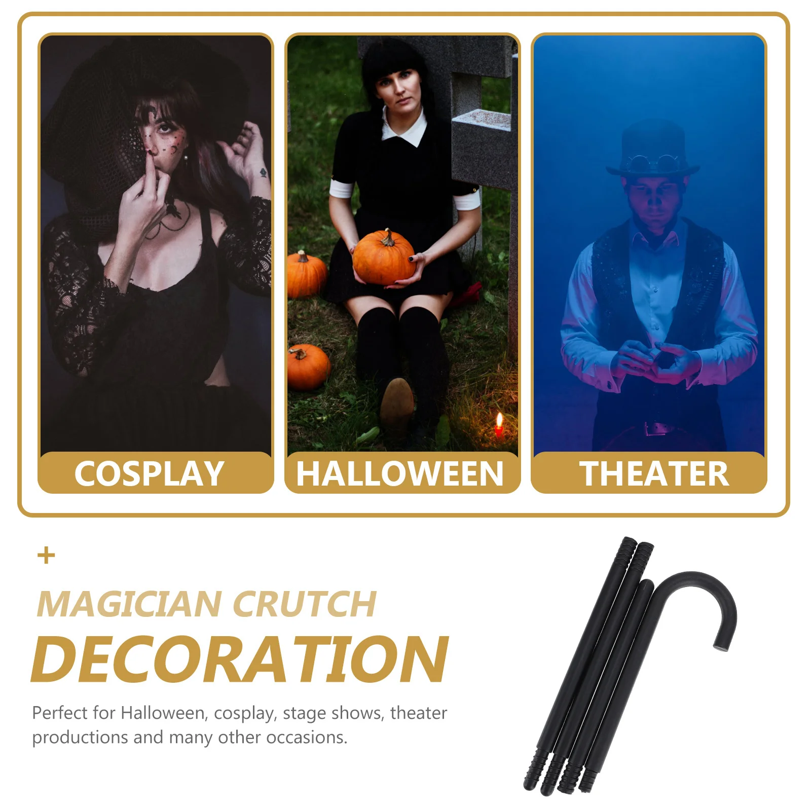 

2Pcs Magician Plastic Halloween Props Party Halloween Costume Props Toys Performance Supplies Lightweight Storage