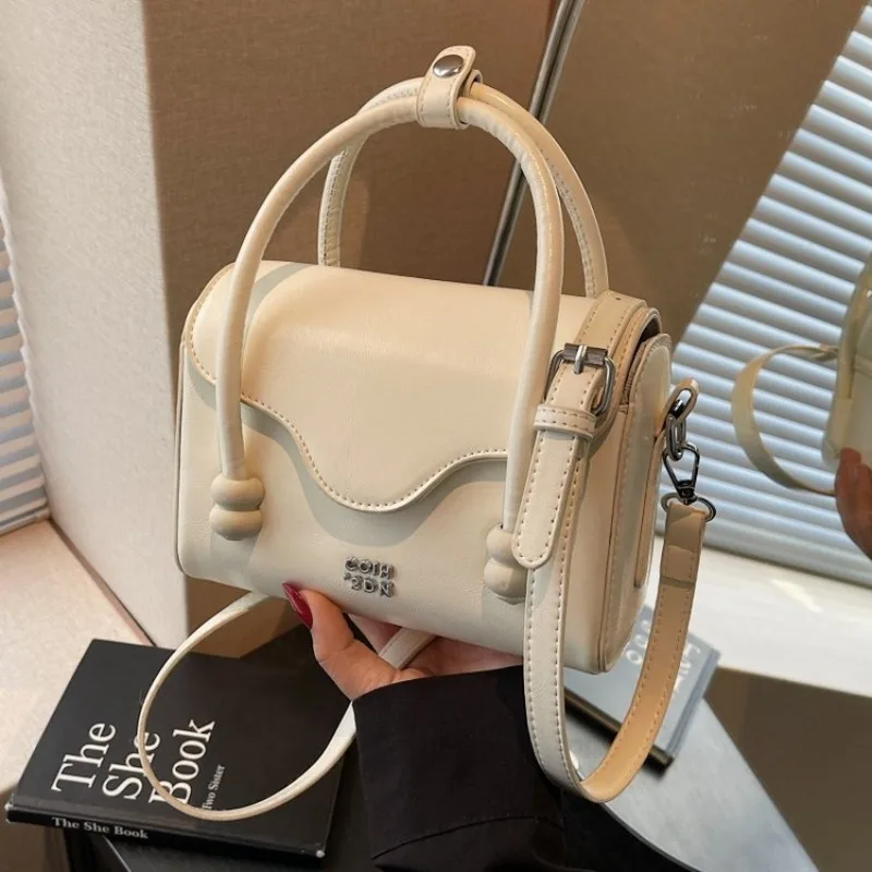 

Минималистичные модные сумки для подгузников для женщин, винтажная кожаная сумка-мессенджер, дизайнерская сумка через плечо, элегантная вместительная сумка на плечо