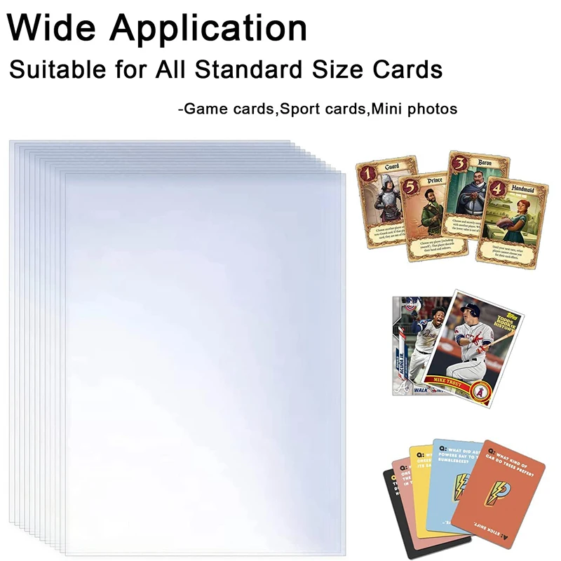 100-1000Pcs Card Sleeves Transparent Cover Clear Protector Cards Holder For Board Playing Game ID Trading Folder Photo Pouch