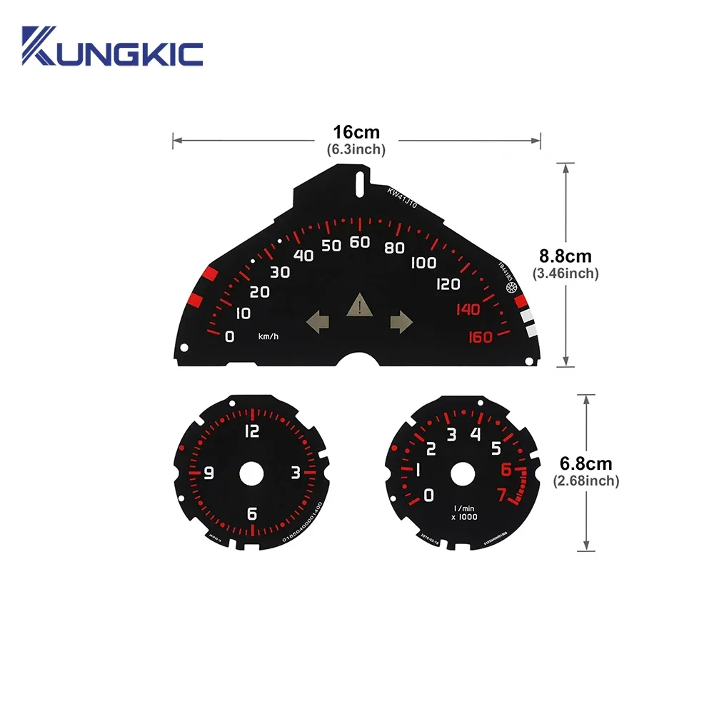 For Smart Fortwo W451 2011 2012 2013 2014 2015 Car 0-160 Km/H Gauge Face Speedometer Tachometer And Clock Panel Sticker