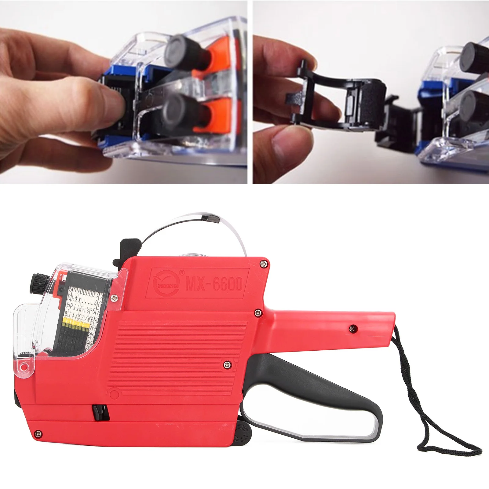 Alat Penempel Label Harga 10 Digit 2 Baris untuk Kantor Toko Ritel