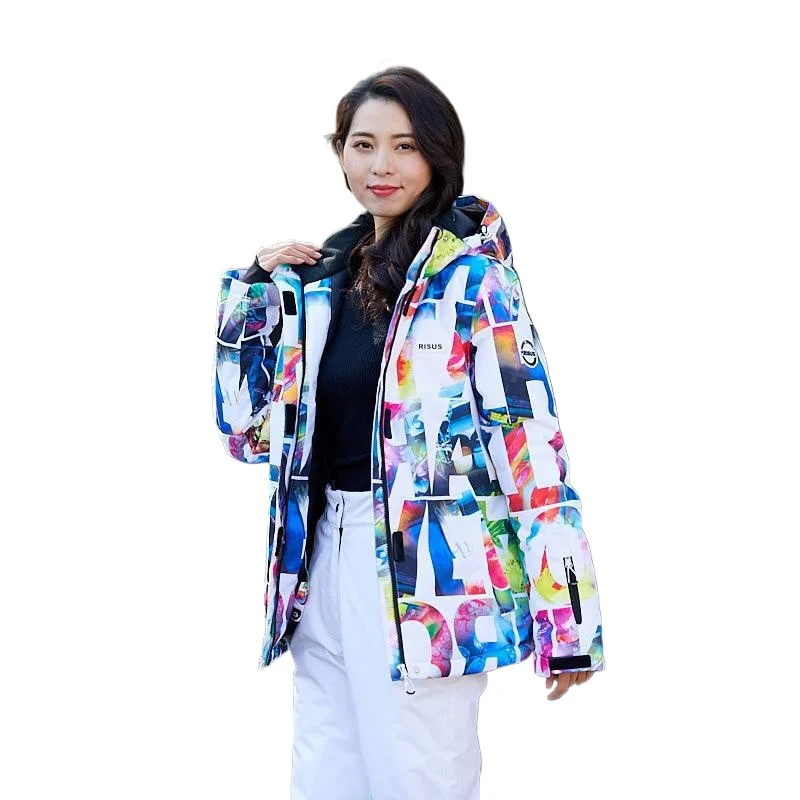 Ski suit women's snowboard double board mountaineering outdoor skiing windproof waterproof thermal top snow jacket