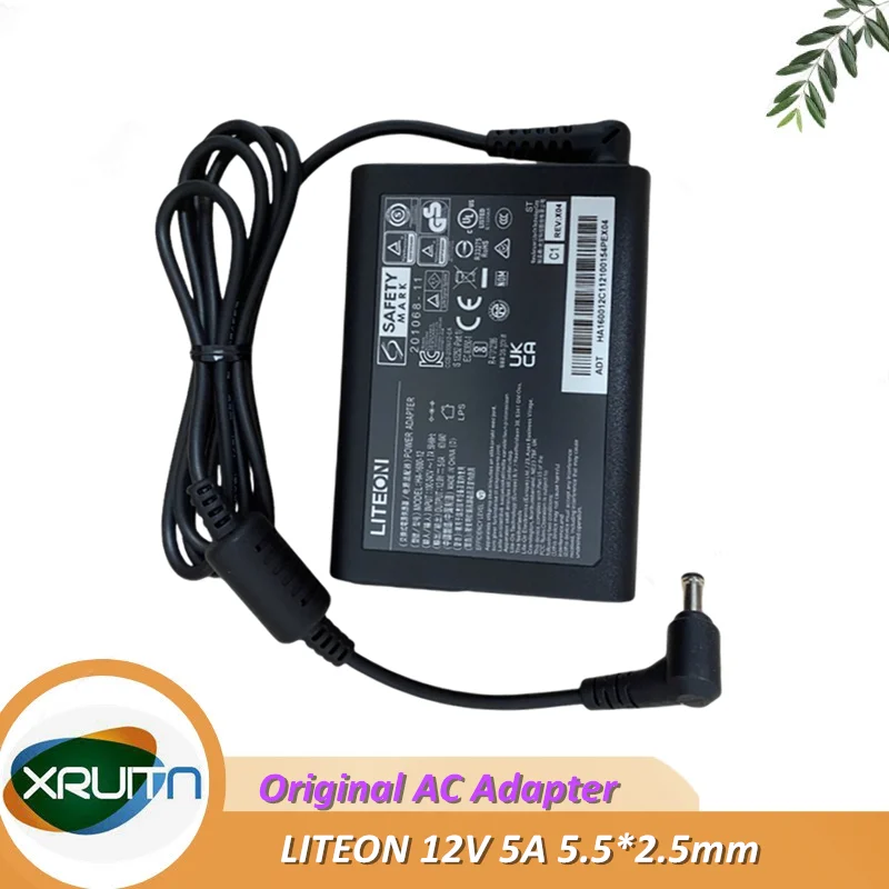 Genuine Liteon HA-1600-12 AC 12V 5A Adapter Laptop Charger 60W Power Supply 5.5*2.5mm HA-1600-12