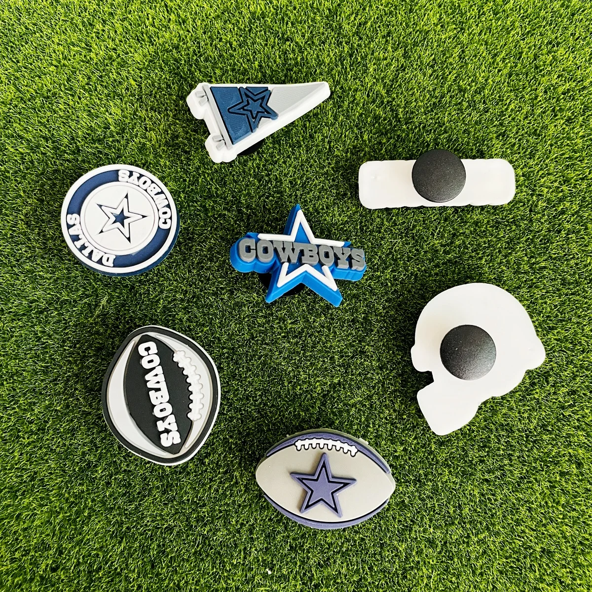 7PCS Football Lover Charms for Crocs,Sports Ball Decoration for Adults Party Favor