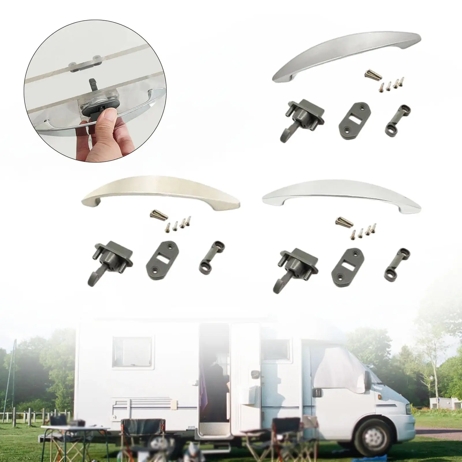 

RV Drawer Latch and Handle Furniture Lock Sturdy Drawer Lock Generic Metal RV Cabinet Door Latch for Yachts Cupboard Drawer