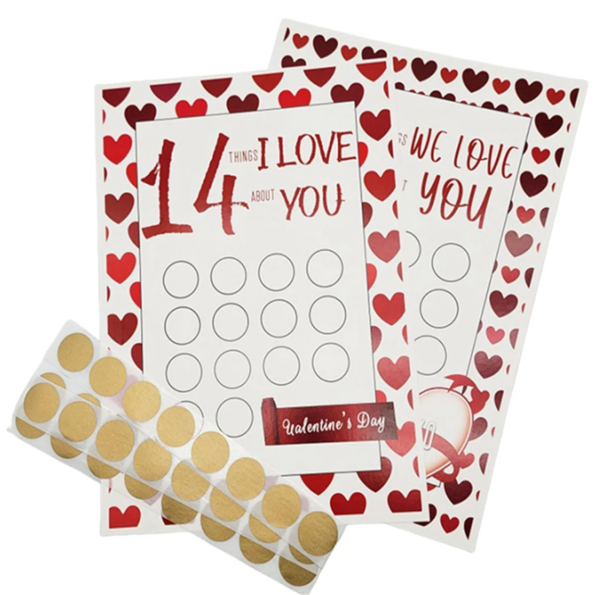 14 Things I Love About You Scratch Off Advent Calendar Valentine's Day Countdown CA26Kt for Kids,Custom Gift for Daughter