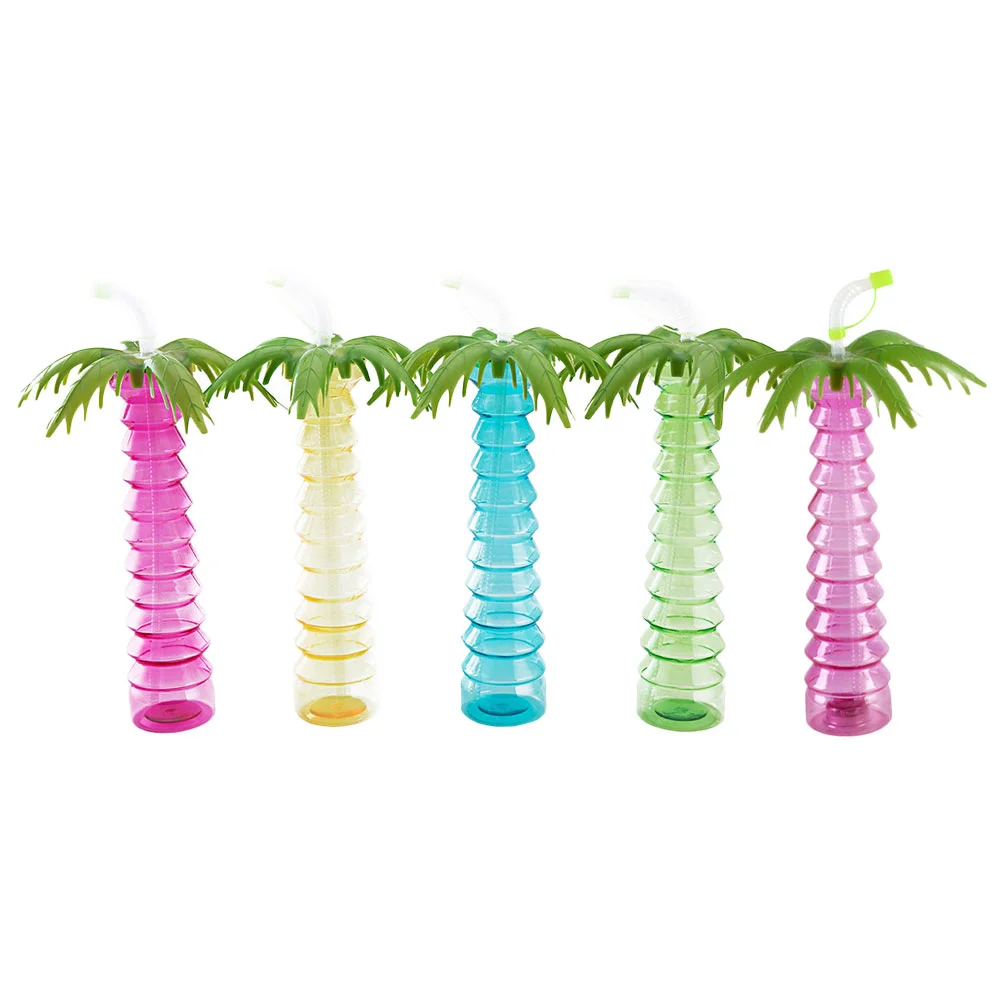 

5 Pcs Shaped Straw Cup Children Supply Reusable Drink Bottle Travel Juice Water