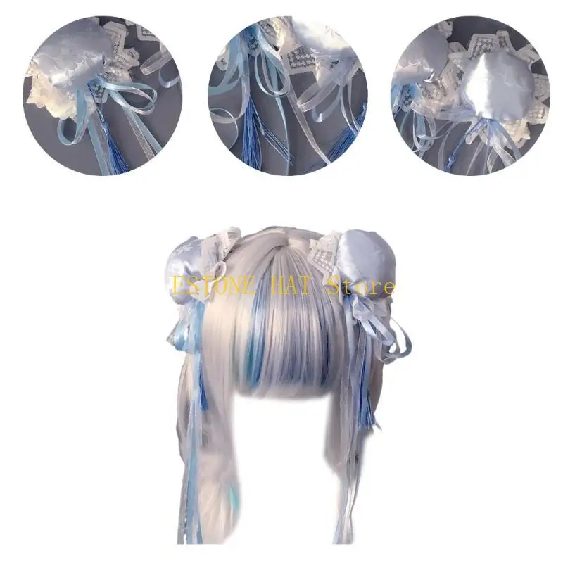 49MF 1 Cặp Goth Búi Tóc Kẹp Tóc Halloween Kẹp Tóc Phong Cách JK Dành Cho Thanh Thiếu Niên Cô Gái