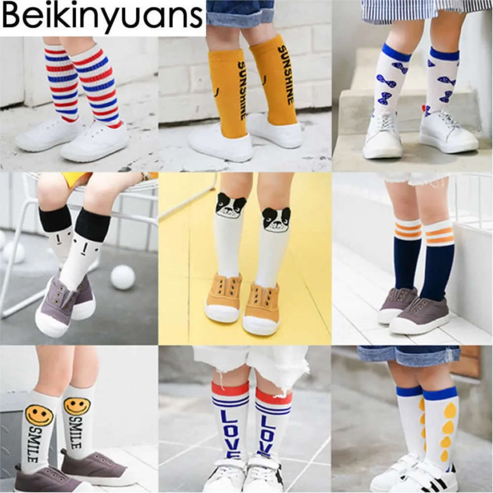 Children's Socks Wholesale Cotton Boy Baby Sports Socks Girl Knee high Tube Autumn Three-dimensional Sock