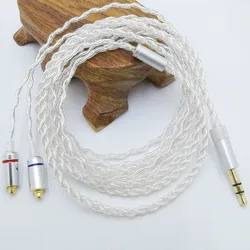 RY-c11 1.2m DIY Replacement Cable 3.5mm Silver plated  Upgraded Wire 4 strand wire cable For Repair DIY HIFI mmcx earphone cable