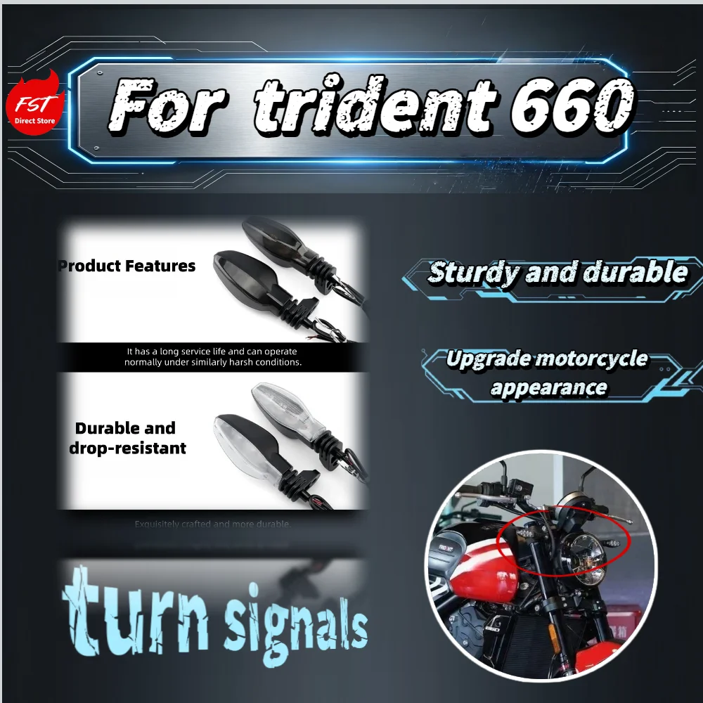 

For Trident 660 Motorcycle Super Bright LED Front Rear Turn Signal Light Direction Indicator Blinker Accessories