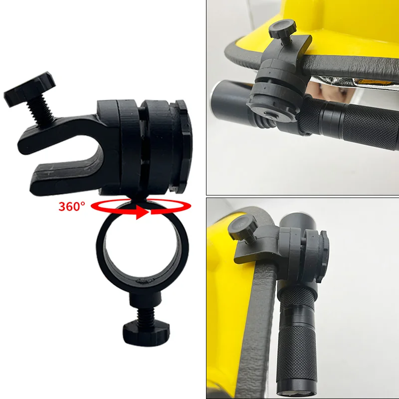 Adjustable Helmet Light Stand Portable Headlamp Mount Bracket for Outdoor Work Cycling Mining