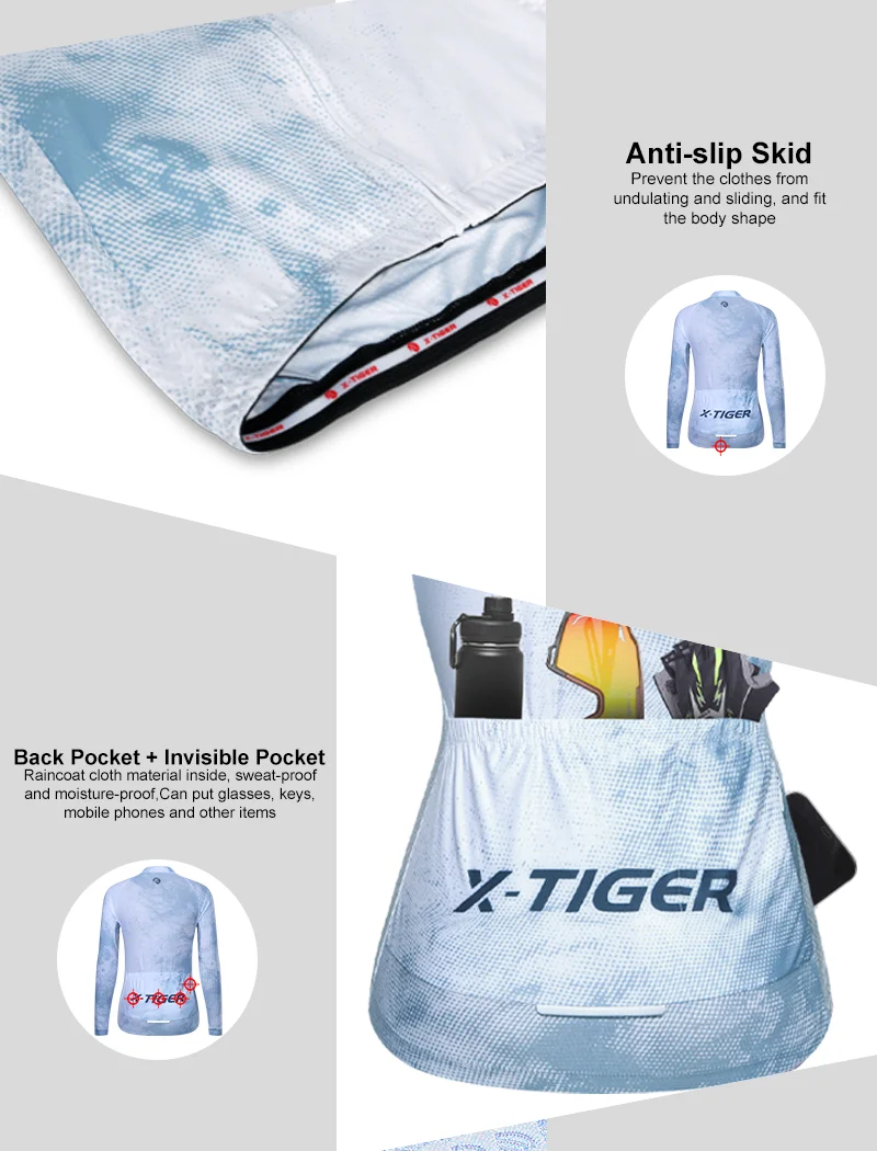 X-Tiger Woman\'s Cycling Jerseys Spring Long Sleeve Breathable Bike Clothes Maillot Ropa Ciclismo Hombre Bicycle Cycling Clothing