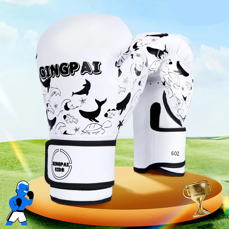 

Kick Boxing Gloves for Kids PU Karate Muay Thai Guantes De Boxeo Free Fight Children MMA Sanda Training Adults Kids Equipment