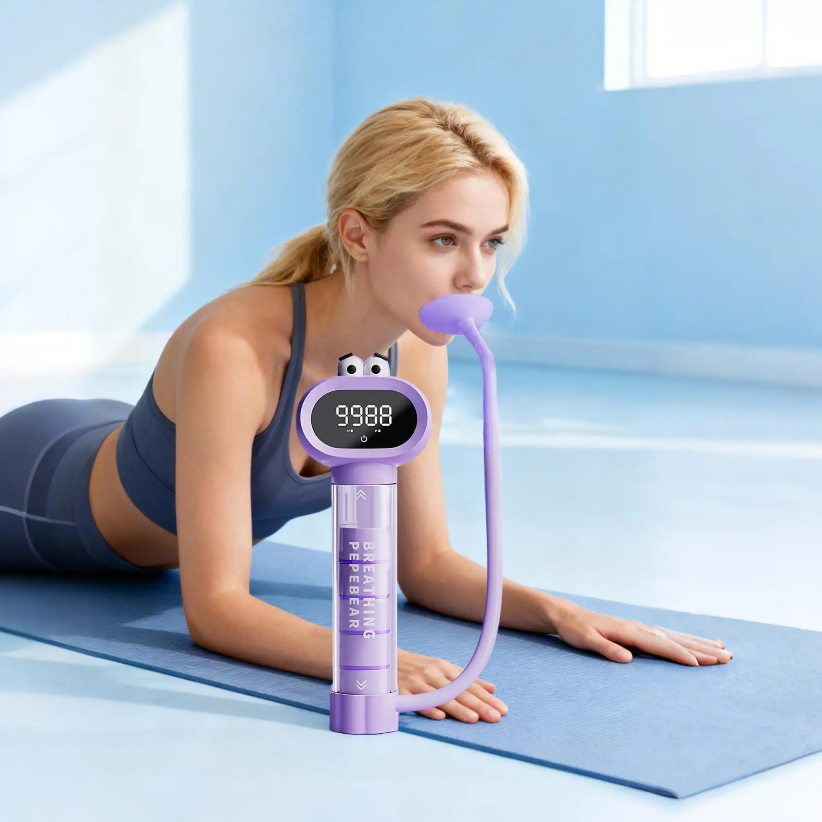 

Breathing Trainer Portable Respiratory Exerciser Lung Muscle Breathe Dumbbell Tools for Teens Boys Girls Youth Classroom Home
