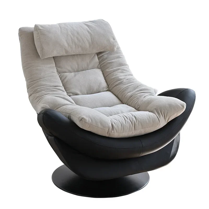 Designer single swivel chair, sofa chair can be rotated, Italian light luxury living room balcony, lazy sofa