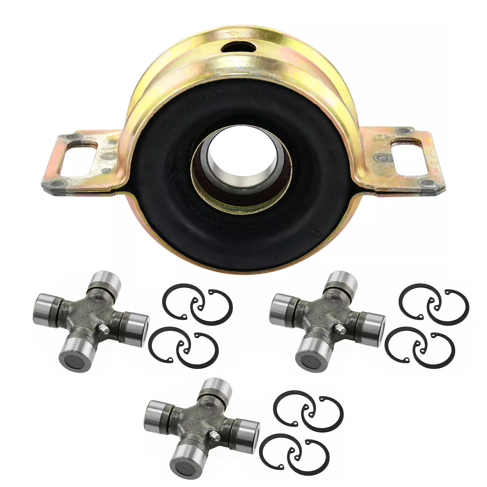 Center Support Bearing & 3 U-Joints Kit for Toyota Tacoma 2WD 4WD 2005-2015 Replacement 37230-35130 37230-0K040 Auto Accessories