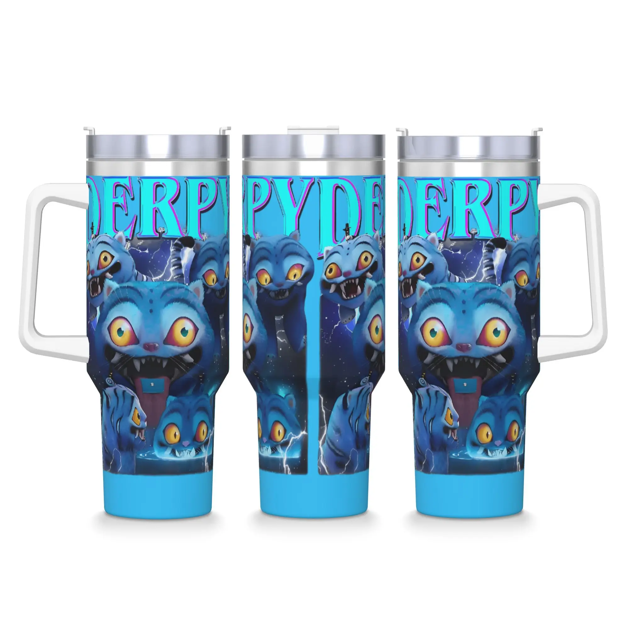 

Kpop Demon Hunters Derpy the Tiger And Bird Tumbler Camping Mugs Cup Coffee Mug Keep Heat Cold and Hot Milk Tea Water Bottle