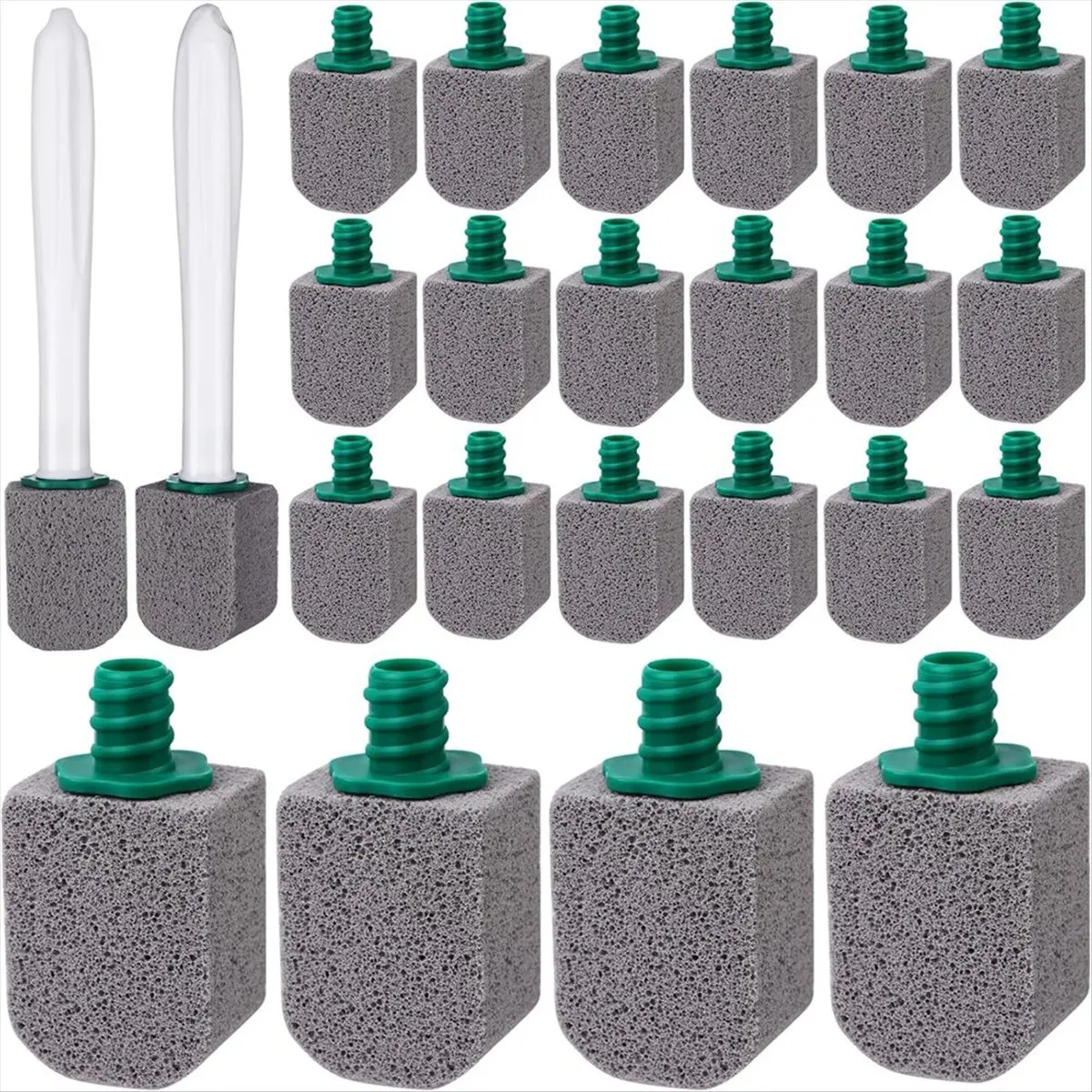 【ABFS】26 Pcs Pumice Stone Toilet Bowl Cleaner Toilet Pumice Stone with Long Handle Toilet Brush for Pool Bathtubs Kitchen Sink