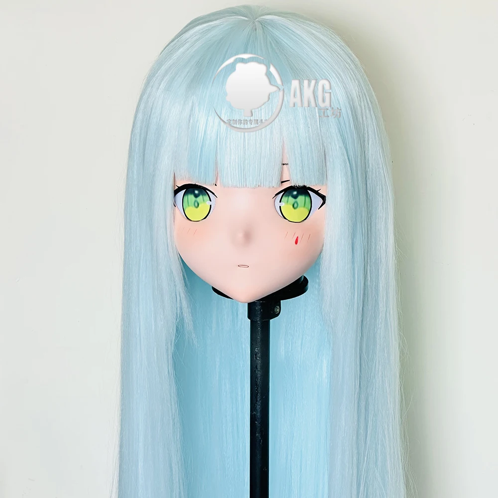 (AL12)Customize Character Crossdressing Female/Girl Resin Full/Half Head With Lock Anime Cosplay Japanese Animego Kigurumi Mask