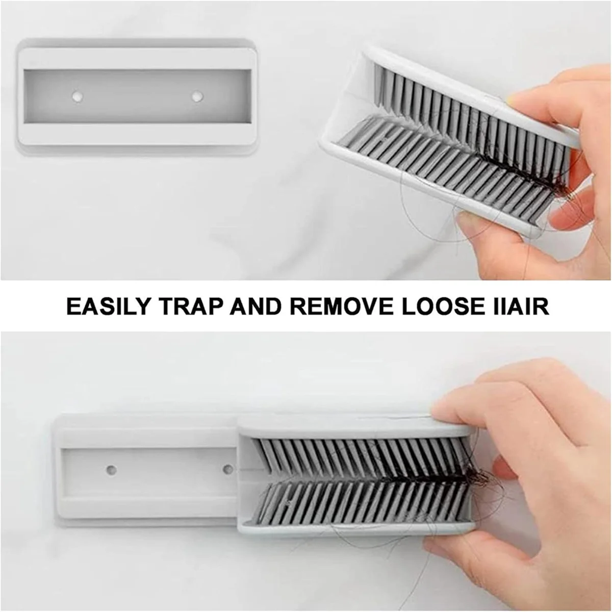 2PCS Hair Catcher Grabs Traps Shed Hair in Shower Wall-Mounted Protects Shower Drain Drain Hair for Shower Wall