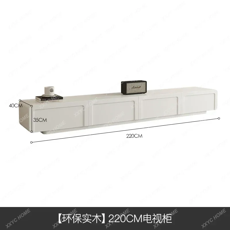 

VHSimple Modern TV Cabinet Small Apartment Living Room Light Luxury Coffee Table TV Cabinet Combination Solid Wood Furniture