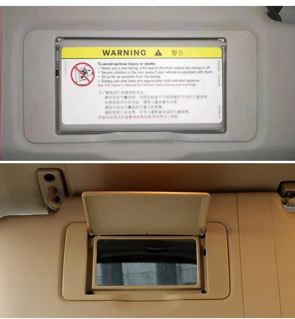 Für Benz W203 Auto Innenspiegel Make-up Spiegel Auto Sonnenschutz Visier Spiegel Abdeckung für Mercedes C Klasse 2012-2016 a2038102210 – Detail 8