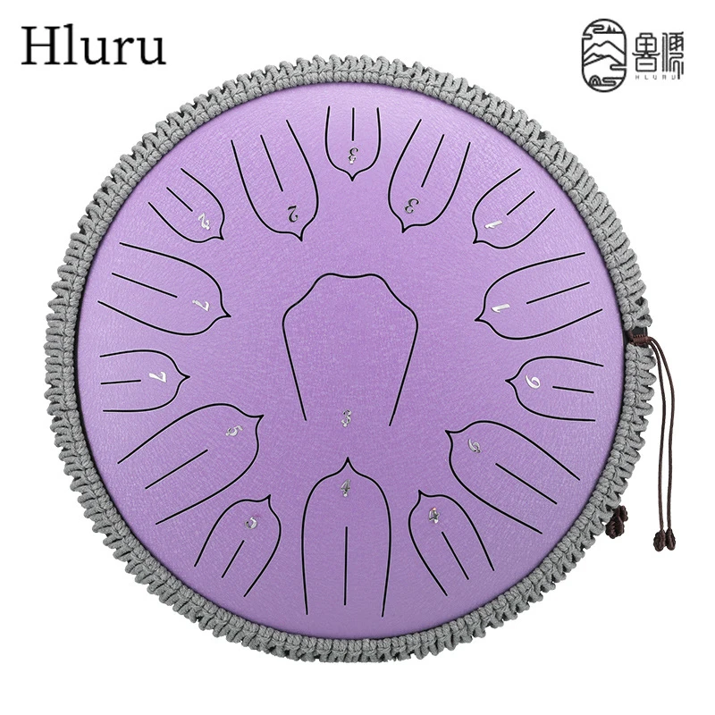 Hluru 12 Inch 11/13 Notes Glucophone Steel Tongue Drum 13 Inch 15 Notes C/D Tone Music Drum Ethereal Drum Percussion Instrument