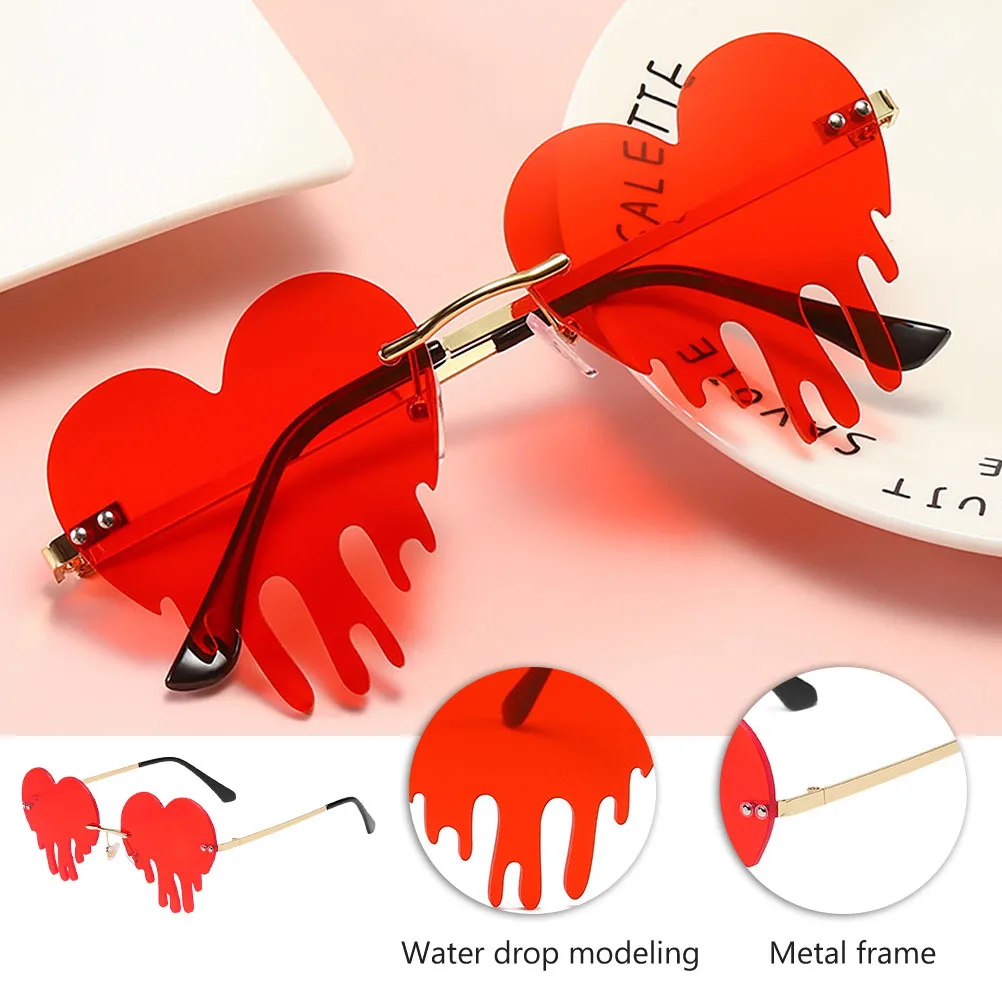 

1Pair Heart-Shaped Chic Sunglasses Women Stylish Eyewear Perfect for Travel Beach Festivals Gift Accessory Fashion Sunglasses