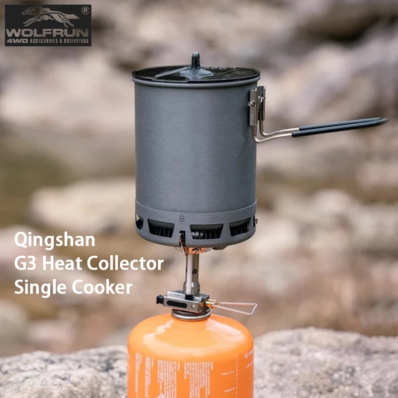 

Outdoor Portable Pot G3 Ultralight Pot 600ml High Efficiency Heat Exchanger Pot for Hiking Travel Lightweight Camping Stove