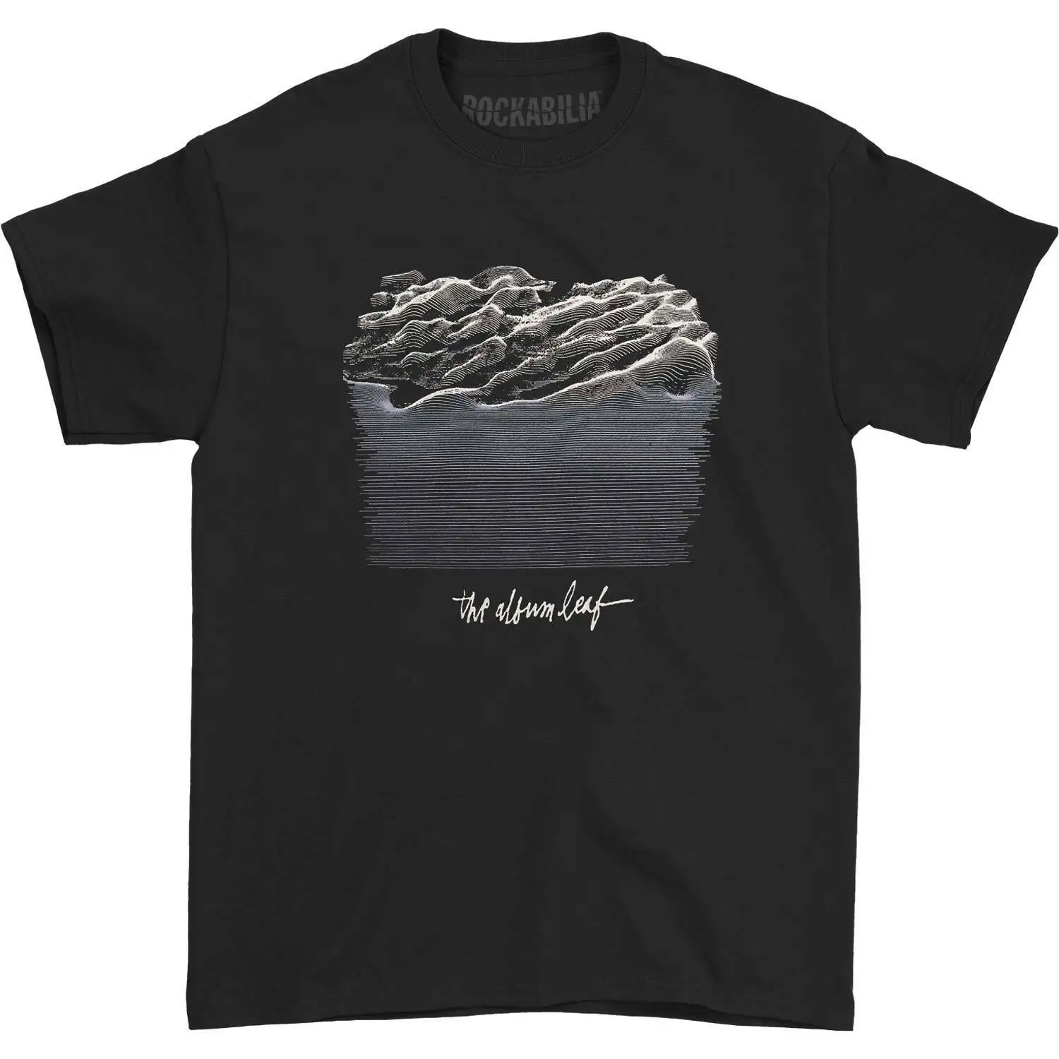 Men'S Album Leaf Between Waves T Shirt Small Black