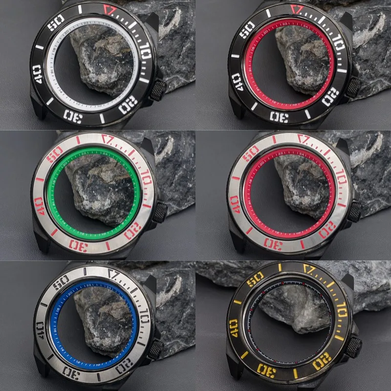 

Black Samurai Case NH35 NH36 Watch Cases Fit 4R 7S Japan Movement Sapphire Crystal Steel Bezel Insert Transparent Case Back Mod