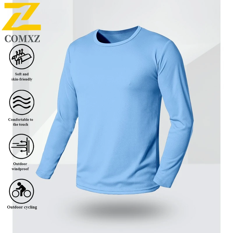 قميص رجالي سريع الجفاف للاستخدام الخارجي يسمح بمرور الهواء وممتص للرطوبة لصيد الأسماك للمشي لمسافات طويلة والتخييم متعدد الألوان للرياضات الصيفية وأكمام طويلة #4