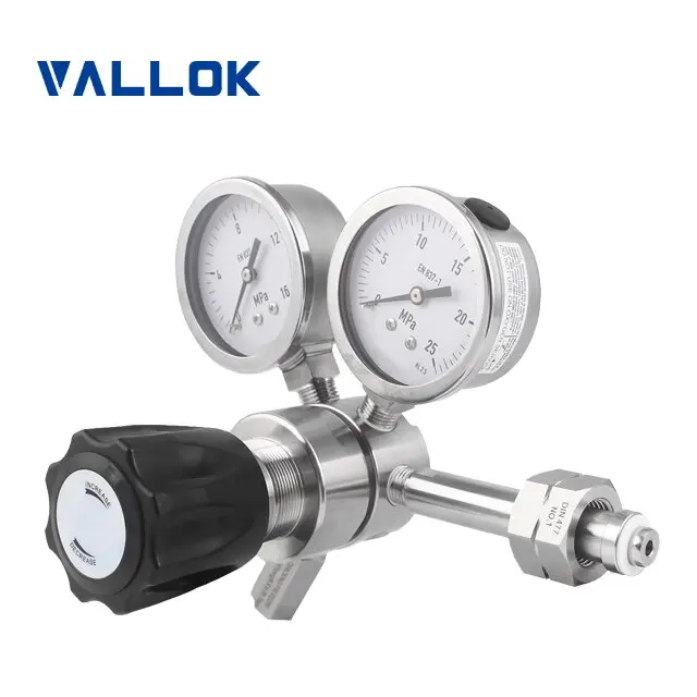 Dual-stage  Cylinder Pressure Regulators Pressure Reducing Regulator for Fluid gas O2 CO2 N2 System All brass pressure regulator