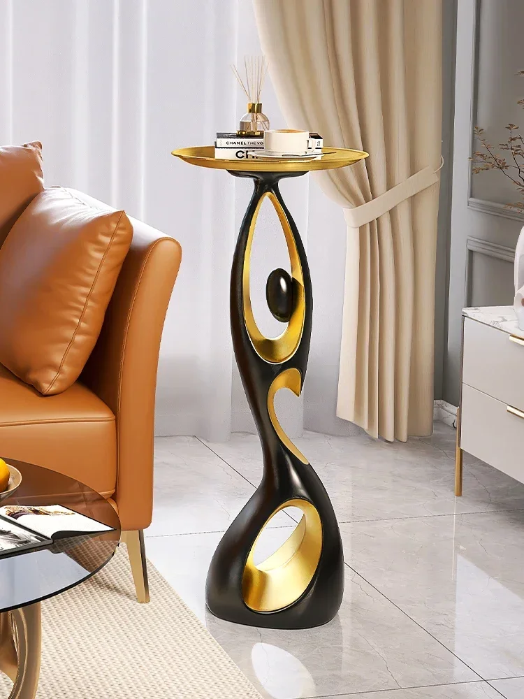 

Light luxury side table, small coffee table, simple modern corner, creative living room, sofa side table, Nordic art floor shelf