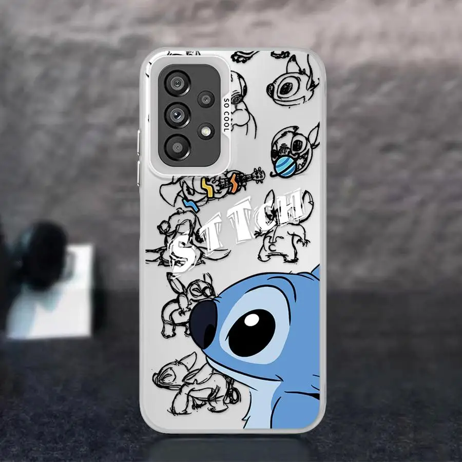 Disney Super Cute Stitch Phone Case for Samsung Galaxy A16 A25 A52 A72 A15 A52s A51 A55 A54 A53 A71 4G A73 5G soft Mobile Cases