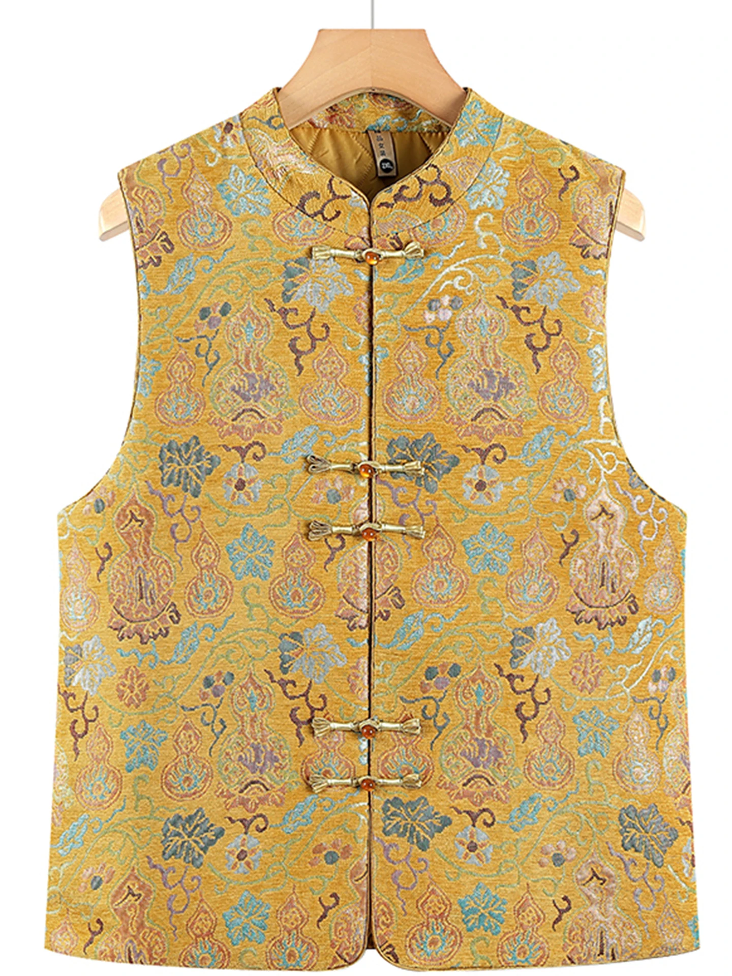 

New Chinese Sle Retro Buttoned Vest Faionable andmother Sle Outerwear Breathable Loose Fit ly Women's Jaet