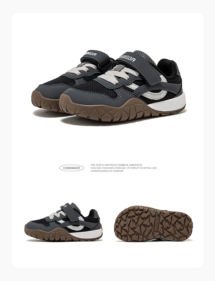 HOBIBEAR Wander-Sneaker für Kleinkinder mit breiter Zehenbox, Kunstleder-Mesh-Gehschuhe, Trekking-Outdoor-Laufschuhe mit Klettverschluss – Detail 22