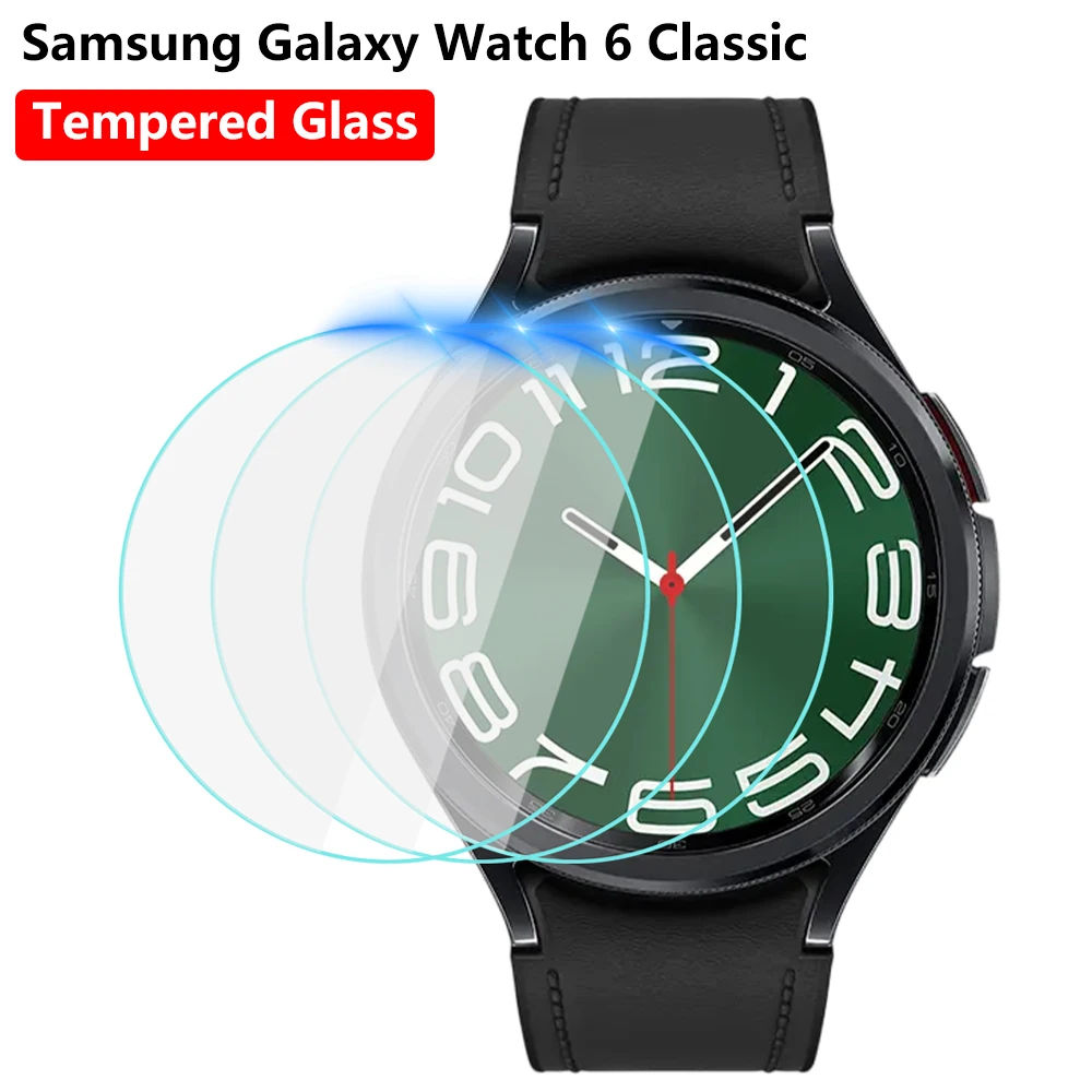 Tempered Glass for Samsung Galaxy Watch 6 Classic 43mm 47mm HD Screen Protector Film Anti-Scratch for Watch6 Classic Accessories