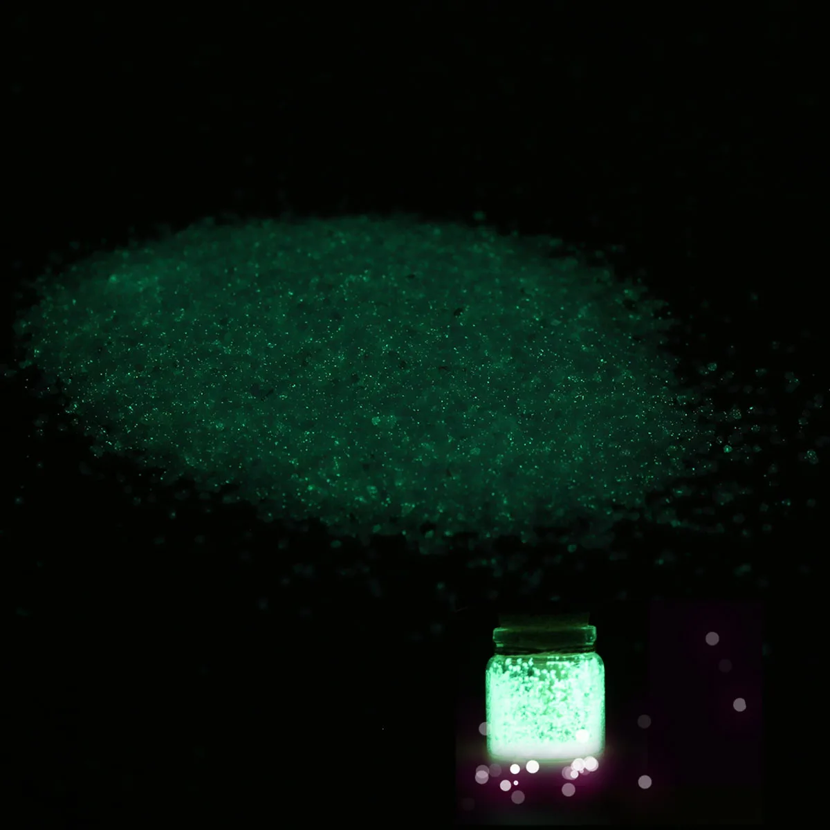 

2 Pack Fluorescent Powder DIY Bright Nail Art Glow In The Dark Sand Powder Glow Pigment Dust Luminous Nail Glitter (Purple 20g)