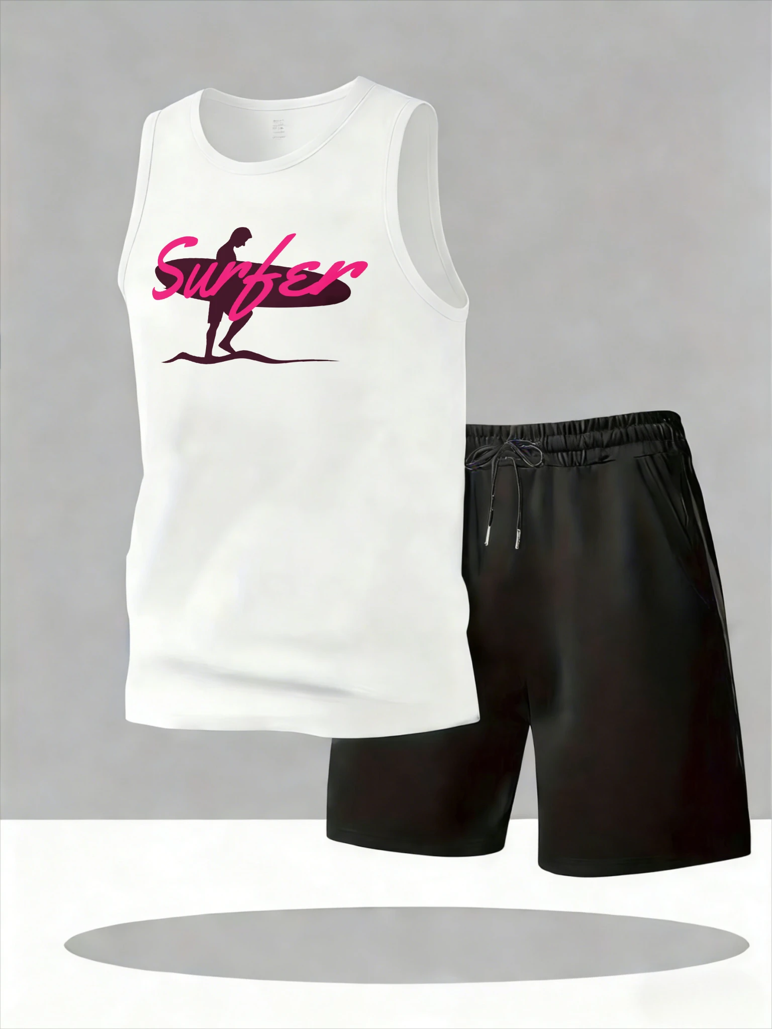 

Men's Tank Top Sets 2026 Summer Quick drying Tracksuit men Breathable running crewneck sports Y2k tracksuits seaside oversize