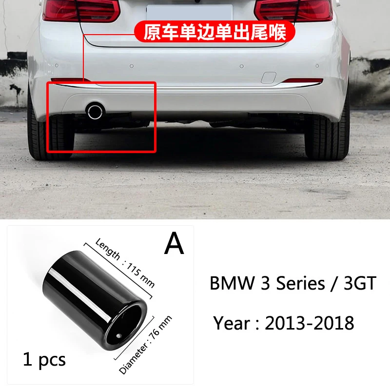 Uitlaatsierstukken van roestvrij staal voor BMW 1 2 3 4 5 Serie X1 3GT F20 F22 F30 F32 F34 F36 F10 F48 autostyling